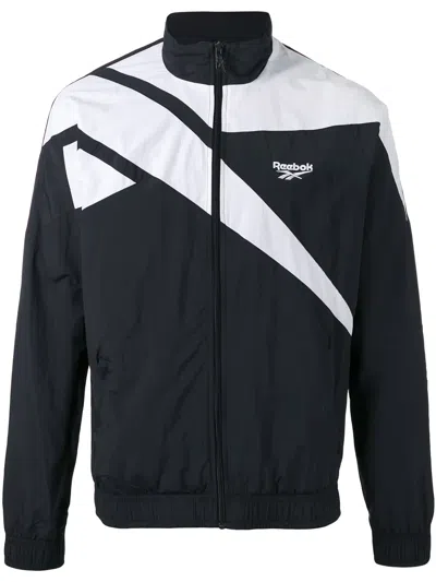 Reebok Stripe Track Jacket In Blue