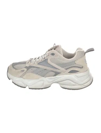Pre-owned Reebok Suede Colorblock Pattern Sneakers In Neutral