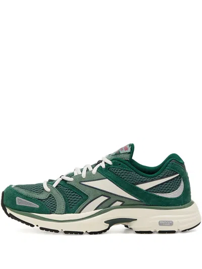 Reebok Suede-panel Mesh Trainers In Green