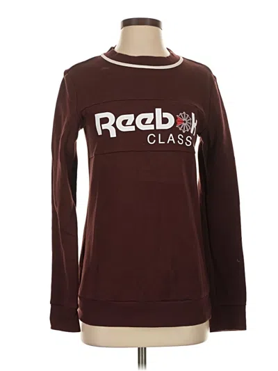 Pre-owned Reebok Sweatshirt In Burgundy