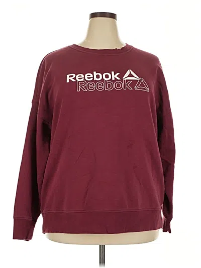Pre-owned Reebok Sweatshirt In Burgundy