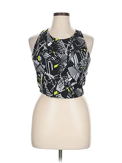 Pre-owned Reebok Tank Top Black Halter Neckline Tops