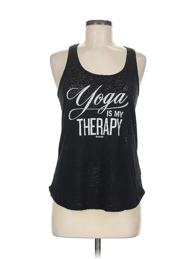 Pre-owned Reebok Tank Top Black Halter Neckline Tops