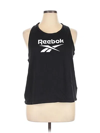 Pre-owned Reebok Tank Top Black Halter Neckline Tops
