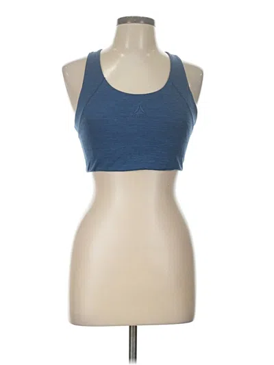 Pre-owned Reebok Tank Top Blue Halter Neckline Tops
