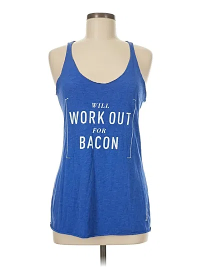 Pre-owned Reebok Tank Top Blue Halter Neckline Tops