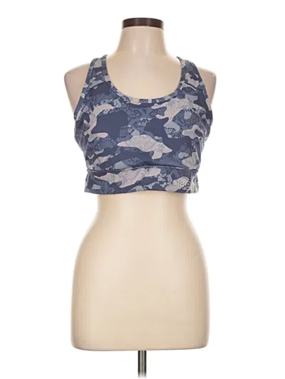 Pre-owned Reebok Tank Top Blue Halter Neckline Tops