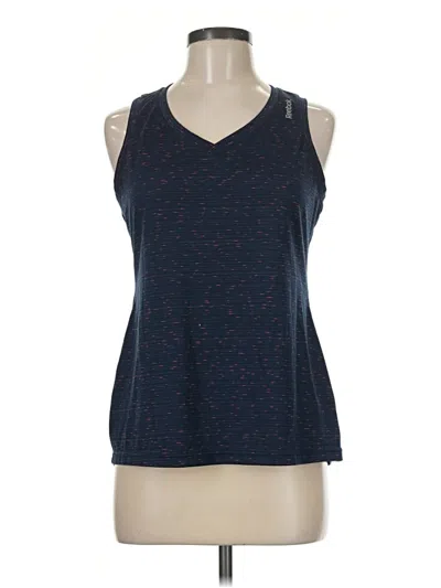 Pre-owned Reebok Tank Top Blue Halter Neckline Tops