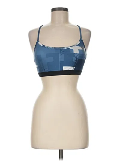 Pre-owned Reebok Tank Top Blue Strapless Neckline Tops
