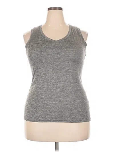 Pre-owned Reebok Tank Top Gray Halter Neckline Tops