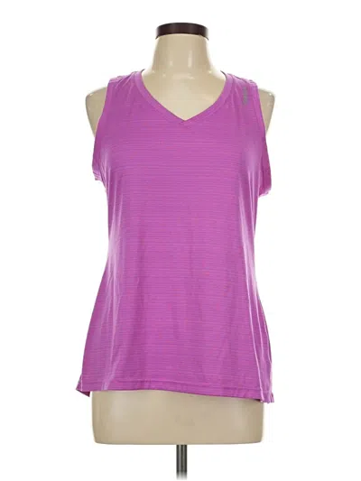 Pre-owned Reebok Tank Top Purple Cold Shoulder Neckline Tops