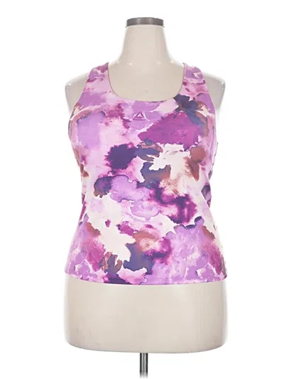 Pre-owned Reebok Tank Top Purple Halter Neckline Tops