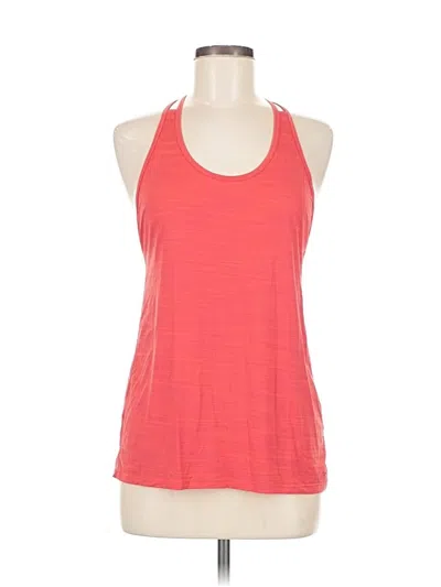 Pre-owned Reebok Tank Top Red Halter Neckline Tops