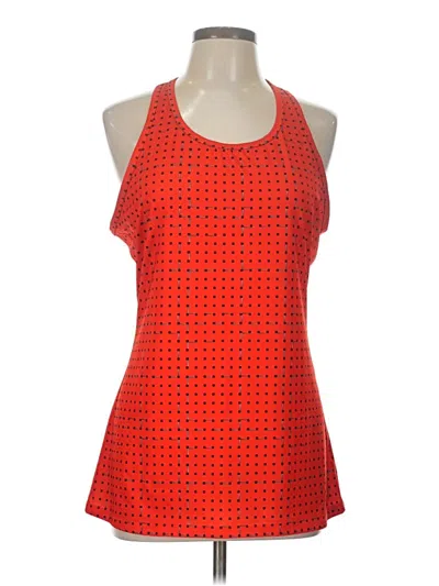 Pre-owned Reebok Tank Top Red Halter Neckline Tops