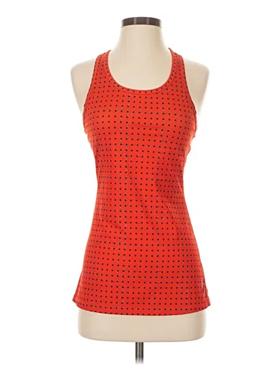 Pre-owned Reebok Tank Top Red Halter Neckline Tops