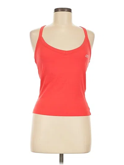 Pre-owned Reebok Tank Top Red Halter Neckline Tops