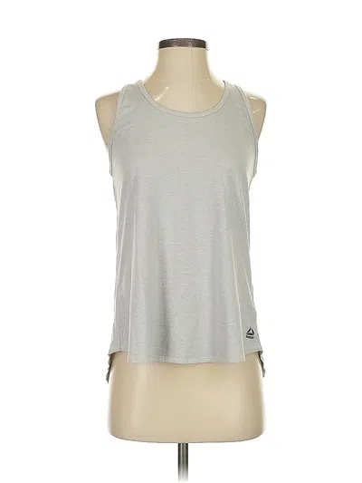Pre-owned Reebok Tank Top Silver Halter Neckline Tops