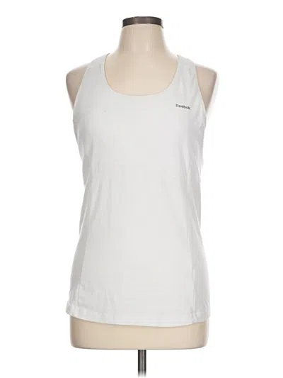 Pre-owned Reebok Tank Top White Halter Neckline Tops