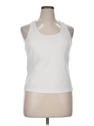 Pre-owned Reebok Tank Top White Halter Neckline Tops