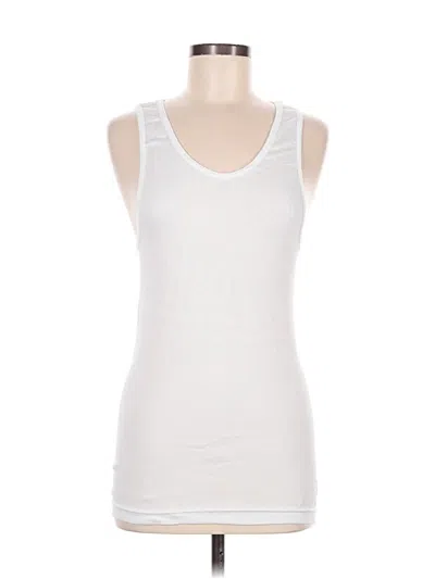 Pre-owned Reebok Tank Top White Strapless Neckline Tops