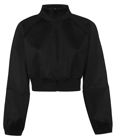 Reebok Techno Fabric Full-zip Sweatshirt In Black