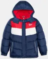 Reebok Toddler And Little Boys Color Blocked Promo Long Sleeve Puffer Jacket In Blue