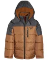 REEBOK TODDLER & LITTLE BOYS QUILTED FULL-ZIP HOODED PUFFER JACKET