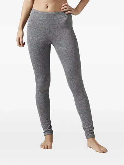 Reebok Tonal-topstitching Leggings In Gray