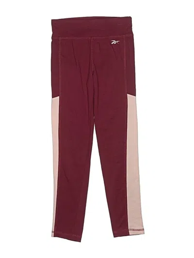Pre-owned Reebok Kids' Track Pants In Burgundy