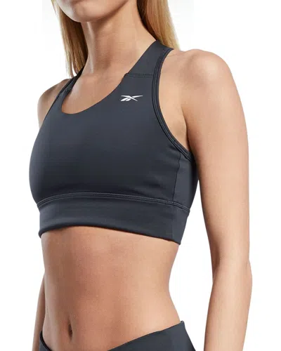 Reebok Plus Womens Fitness Activewear Sports Bra In Black