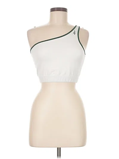 Pre-owned Reebok Tube Top White One Shoulder Neckline Tops