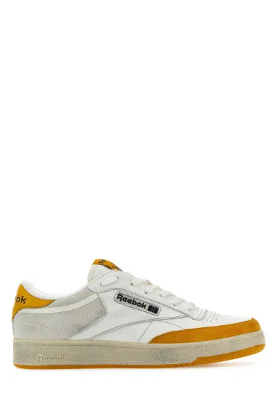 REEBOK TWO-TONE LEATHER AND SUEDE CLUB C SNEAKERS