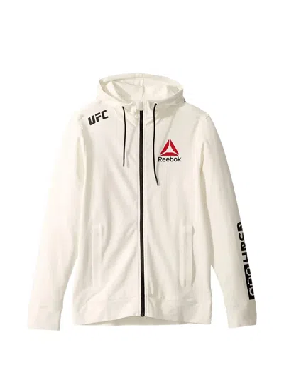 Reebok Ufc Fighter Hooded Zip Lightweight Jacket In Neutral