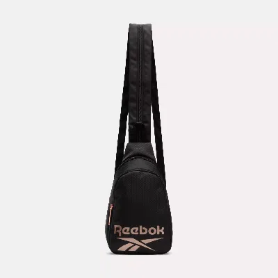 Reebok Unisex Clara Cross-body Bag In In Black/rose Gold