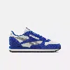 Reebok Unisex Classic Leather Shoes In Boundless Blue/chalk/grey 3