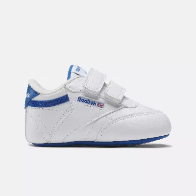 Reebok Unisex Club C Crib Shoes In Ftw Wht/vector Blue/vector Red