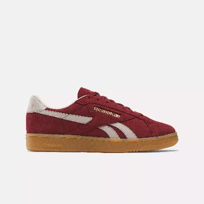 Reebok Unisex Club C Grounds Uk Shoes In Rich Maroon/moonstone/ Bra