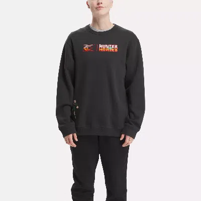 Reebok Unisex Hunter X Crew Sweatshirt In Night Black