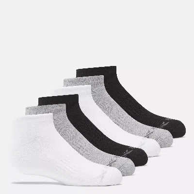 Reebok Unisex Low Cut Basic Socks 6 Pairs In Black / White / Grey S10-ash