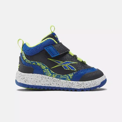 Reebok Unisex Weebok Storm X Shoes In Obsidian/vector Blue/acid Yellow