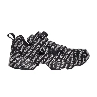 Pre-owned Reebok Vetements X Instapump Fury 'monogram' | Black | Men's Size 8.5