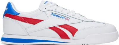 Reebok White & Blue Campio Xt Sneakers In White/vectorred/opti