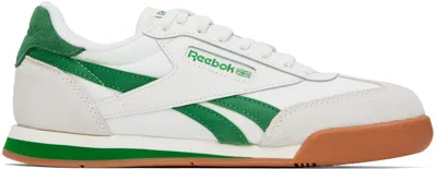 Reebok White & Green Campio Xt Sneakers In Chalk/green/gum