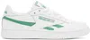 Reebok White & Green Club C Revenge Sneakers In Ftwwht/spogre/ftwwht