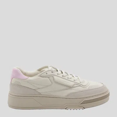 Reebok White And Pink Leather C Ltd Sneakers In Light Pink