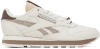 REEBOK WHITE & TAUPE CLASSIC LEATHER 1983 SNEAKERS