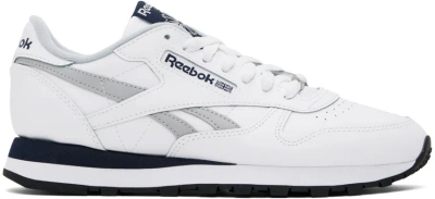 Reebok White Classic Leather Sneakers In White/pugry3/vecnav