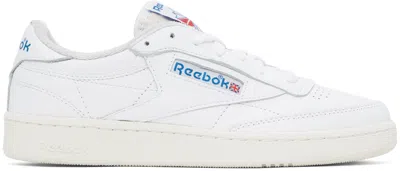 Reebok White Club C 1985 Tv Sneakers In Ftwwht/chalk/vecblu