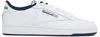 Reebok Club Workout Leather Sneakers In Int-white/navy