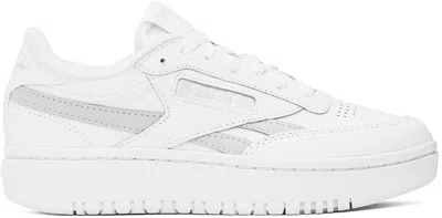 Reebok White Club C Double Revenge Sneakers In Ftwwht/pugry2/ftwwht